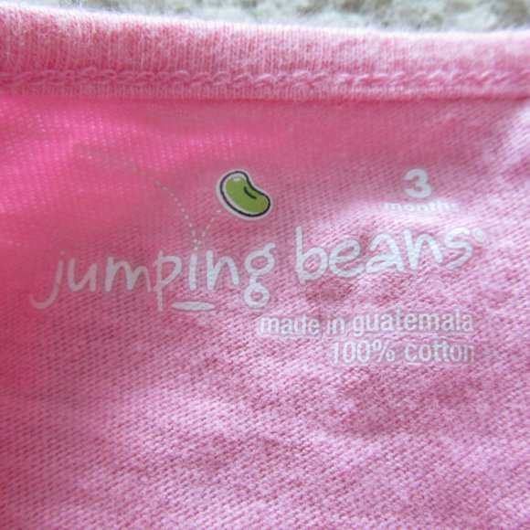 Jumping Beans Ruffle T Shirt Girls Size 3M Pink Long Sleeve Elephant Pullover - Picture 4 of 7